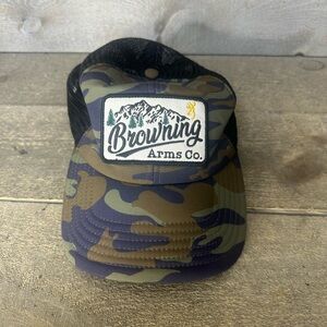 Browning Arms Co. Camouflage Hat Mesh Snapback Adjustable Patch